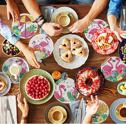 DIY Flamingo Diamond Painting Coasters