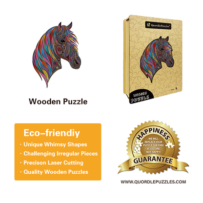 🔥LAST DAY 80% OFF-Colorful Horse Head Jigsaw Puzzle