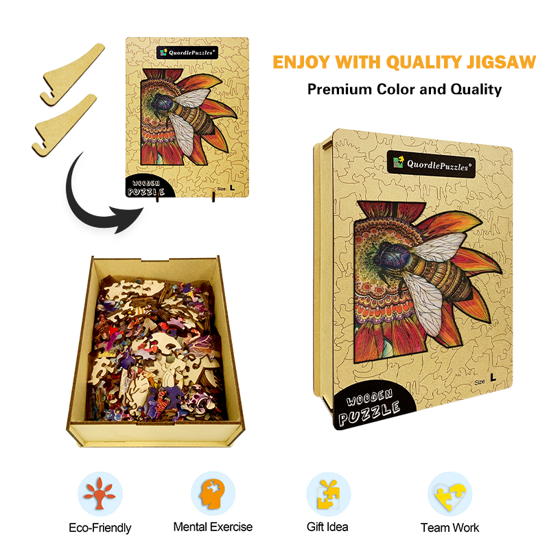 🔥LAST DAY 80% OFF-Bees Wooden Jigsaw Puzzle