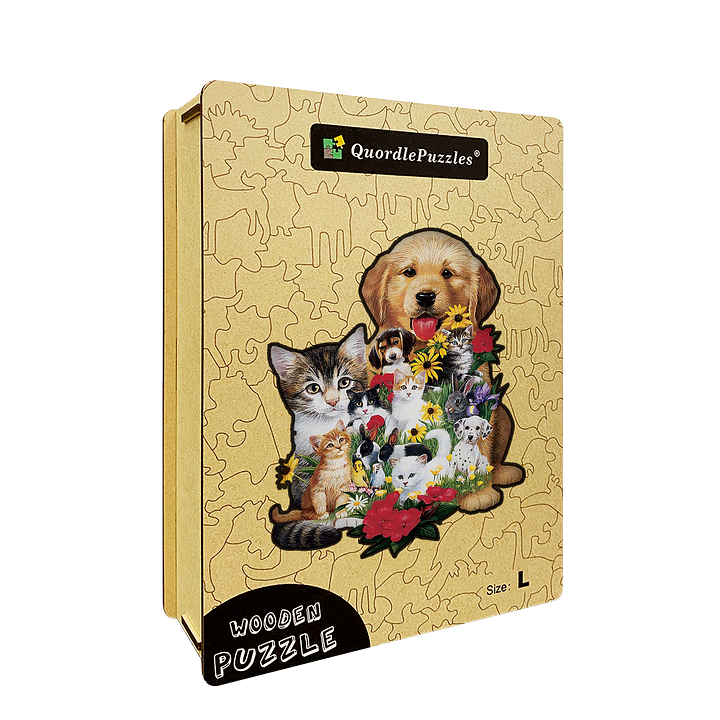 🔥LAST DAY 80% OFF-Dog Cat Rabbit Jigsaw Puzzle
