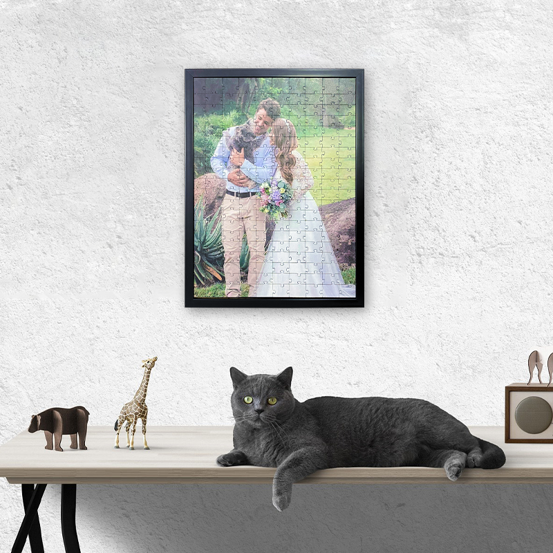 Upload photo custom wooden jigsaw puzzle