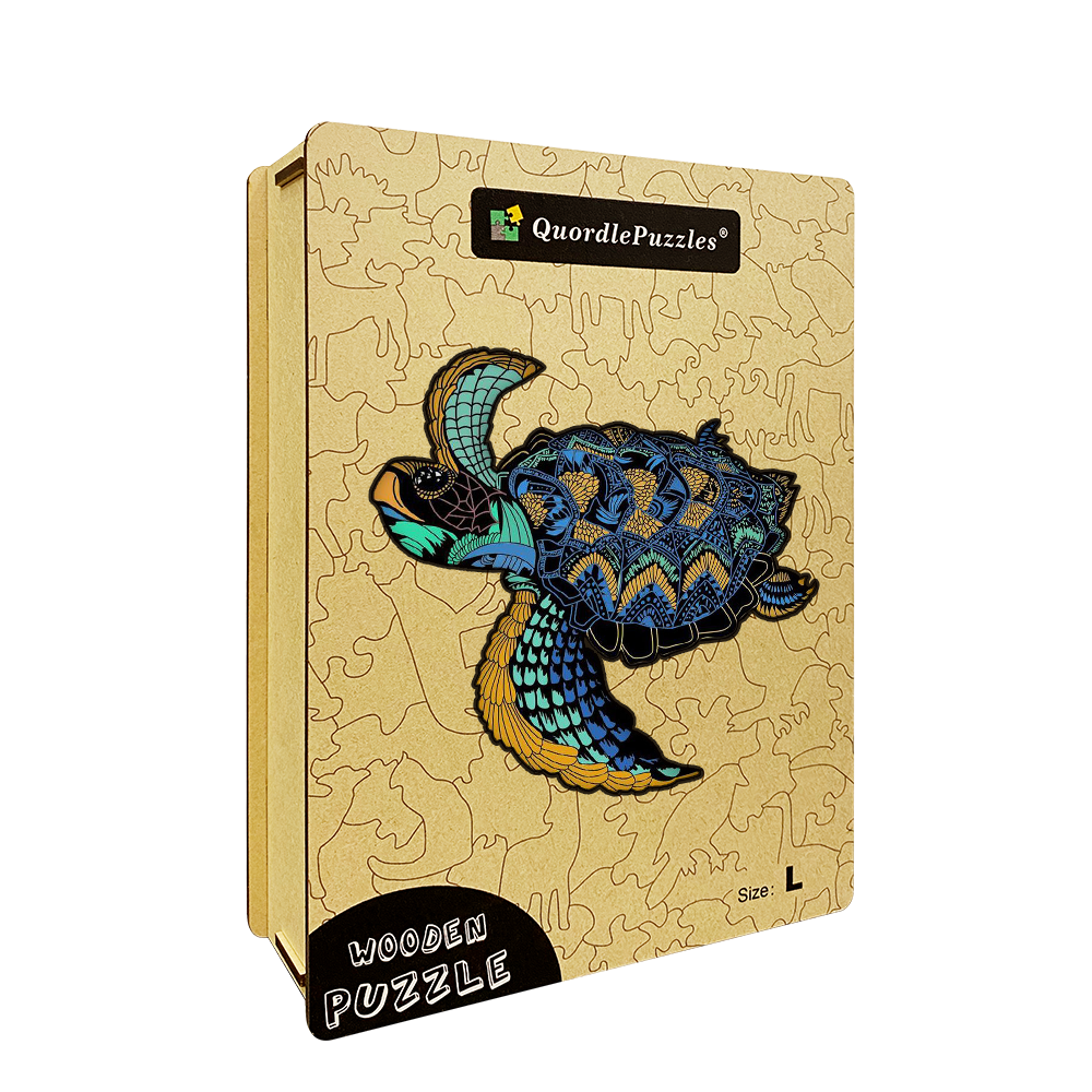 🔥LAST DAY 80% OFF-Traveling Turtle Wooden Jigsaw Puzzle
