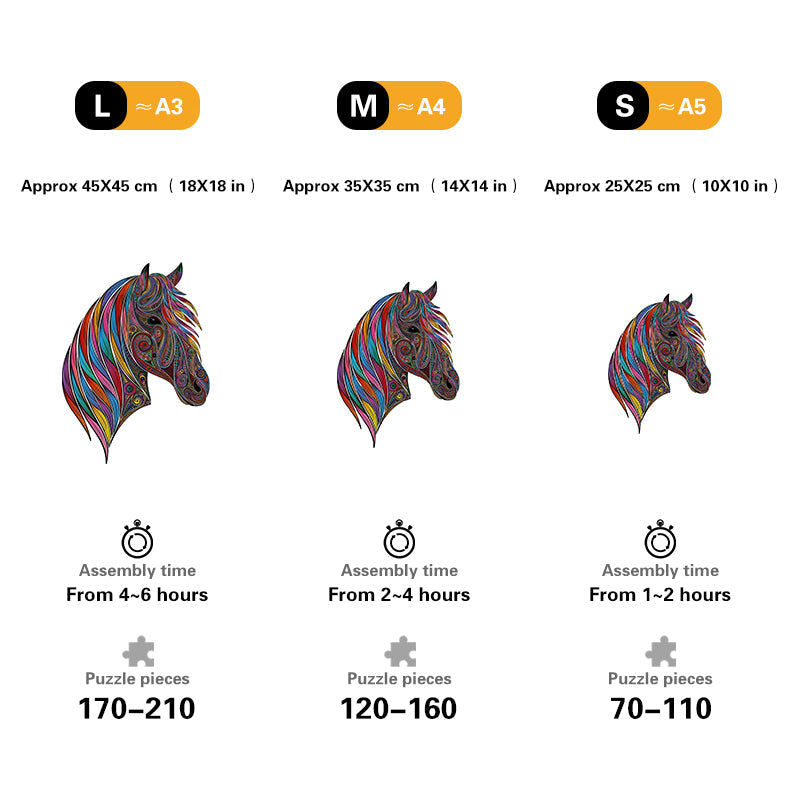 🔥LAST DAY 80% OFF-Colorful Horse Head Jigsaw Puzzle