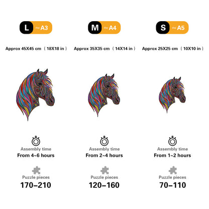 🔥LAST DAY 80% OFF-Colorful Horse Head Jigsaw Puzzle