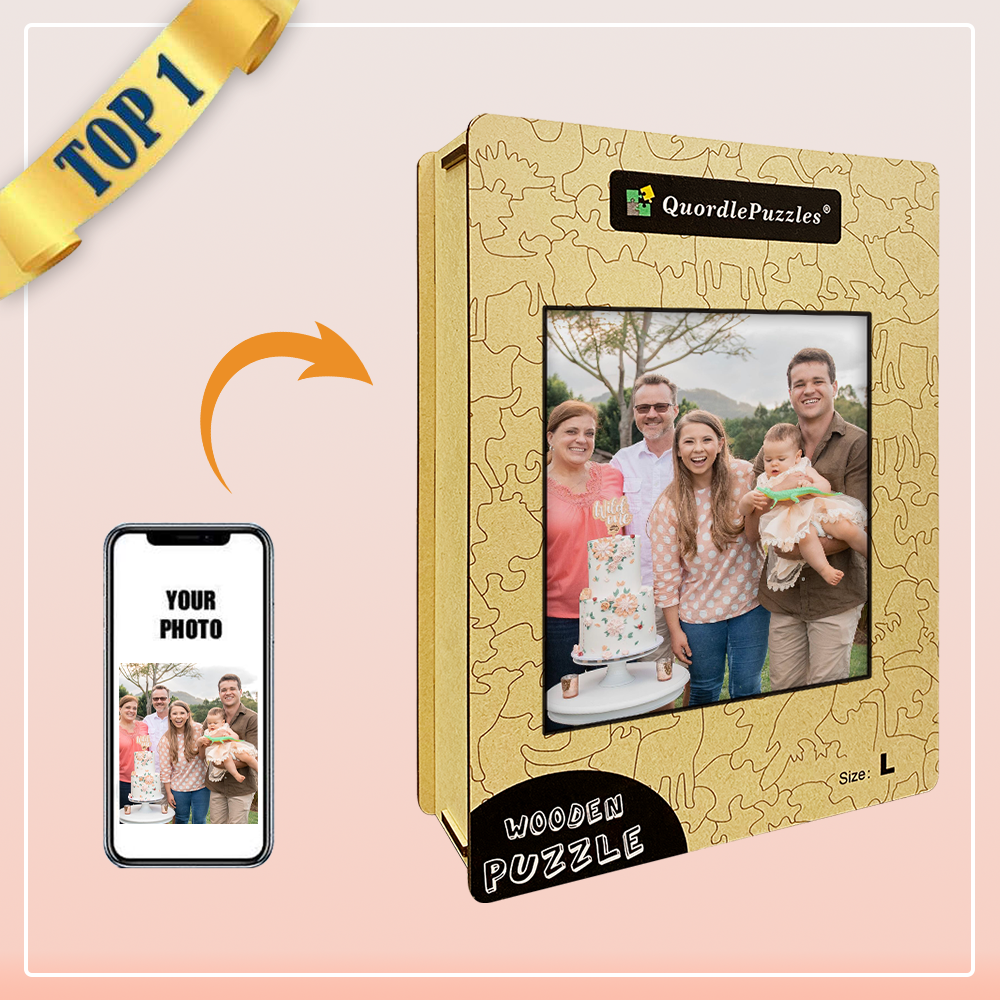 Upload photo custom wooden jigsaw puzzle