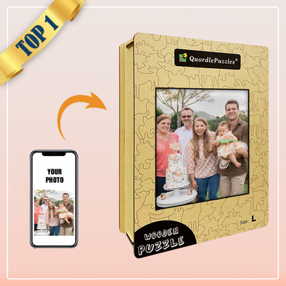 Upload photo custom wooden jigsaw puzzle