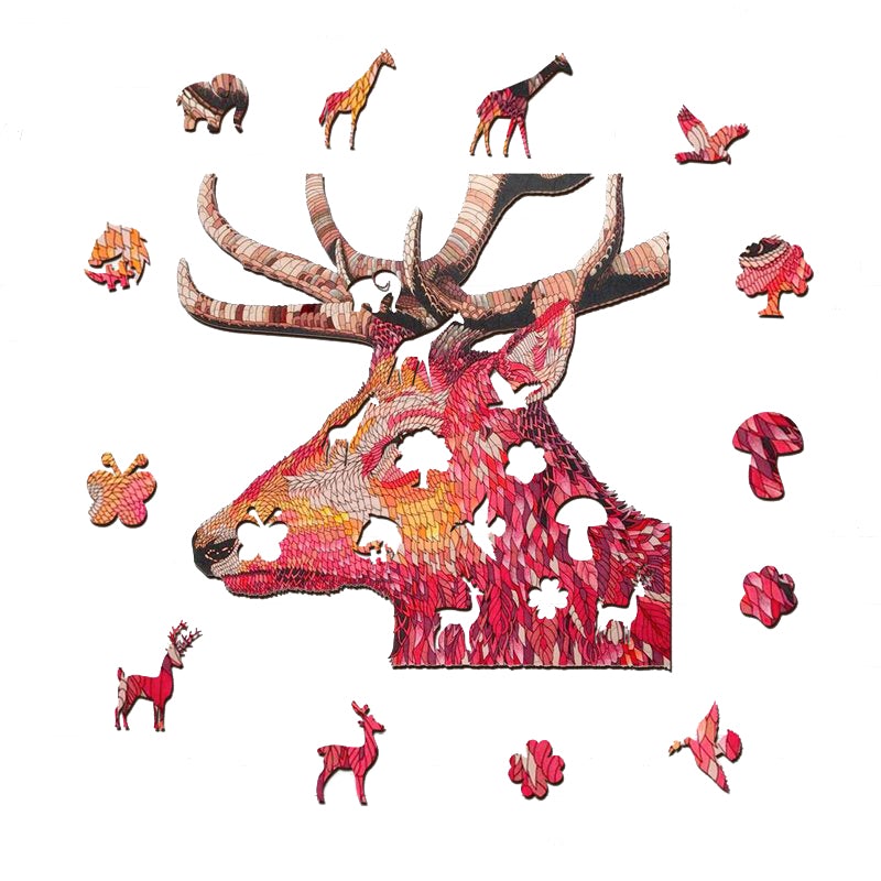 🔥LAST DAY 80% OFF-Red Elk Jigsaw Puzzle
