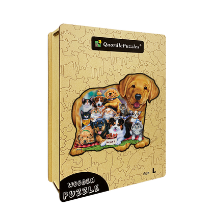 🔥LAST DAY 80% OFF-Dogs and Cats Jigsaw Puzzle