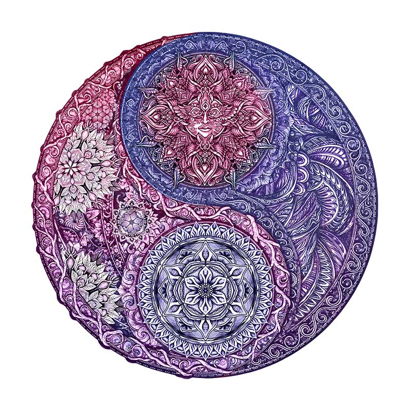 Mandala Flower Wooden Jigsaw Puzzle