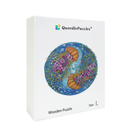 Twin Jellyfish Wooden Jigsaw Puzzle