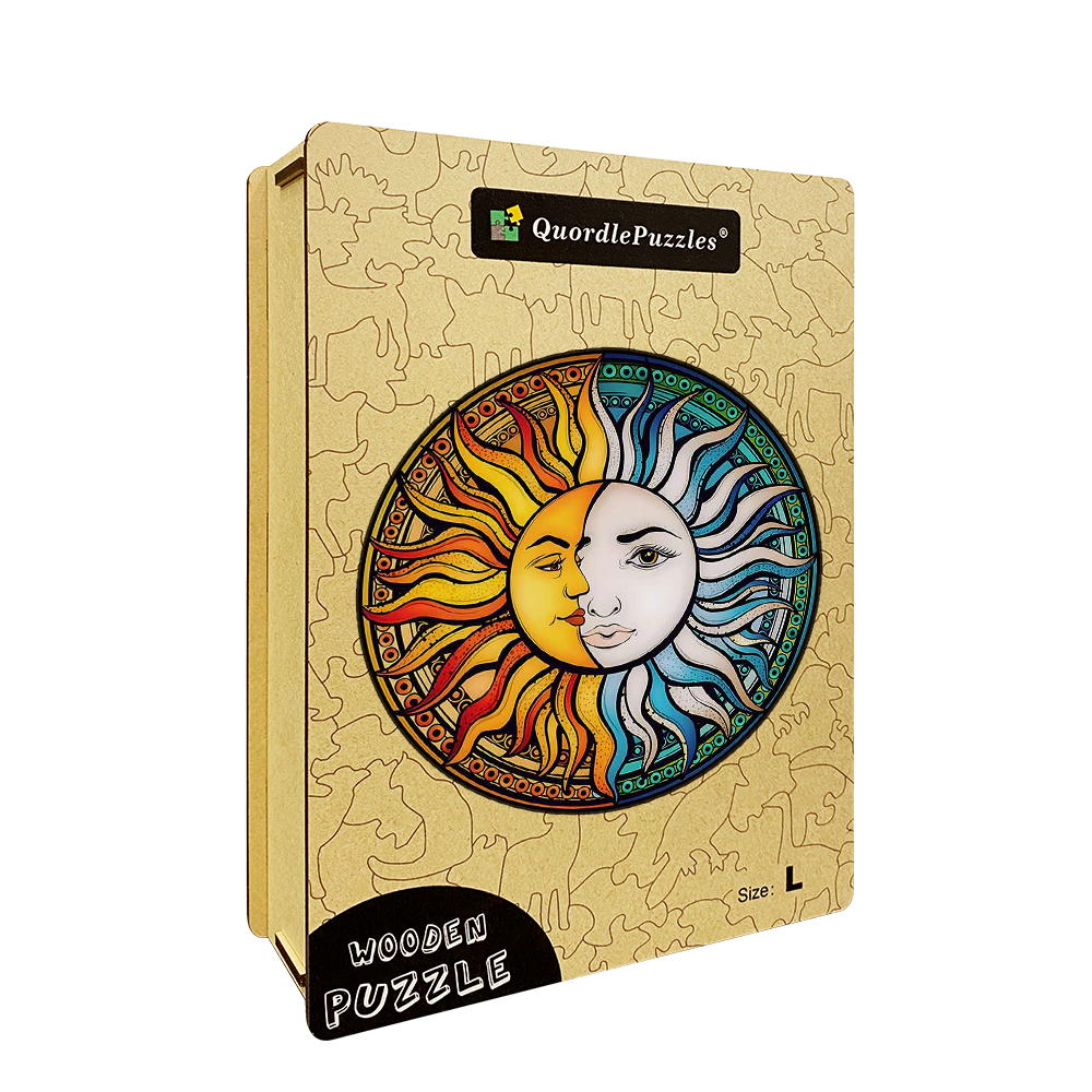 Moon and Sun Wooden Jigsaw Puzzle