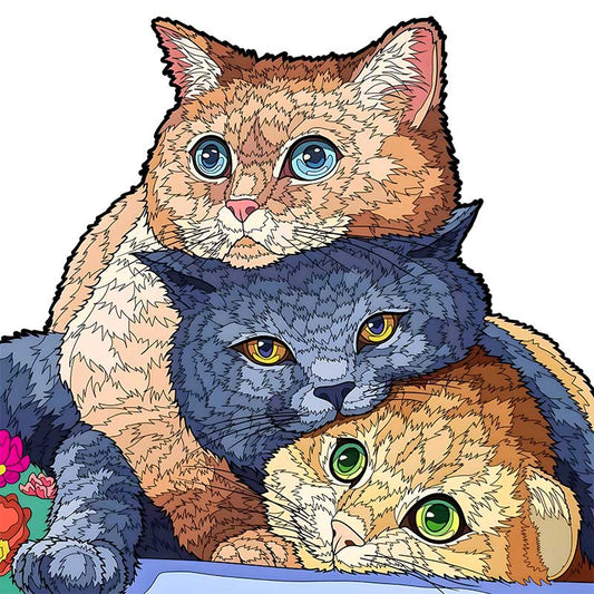 🔥LAST DAY 80% OFF-Three Cats Puzzle