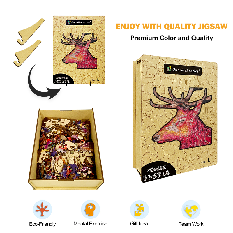 🔥LAST DAY 80% OFF-Red Elk Jigsaw Puzzle