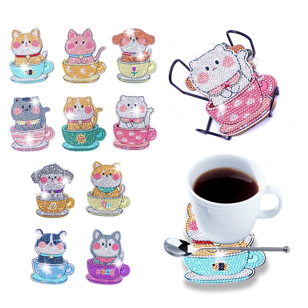 DIY Dog B Diamond Painting Coasters